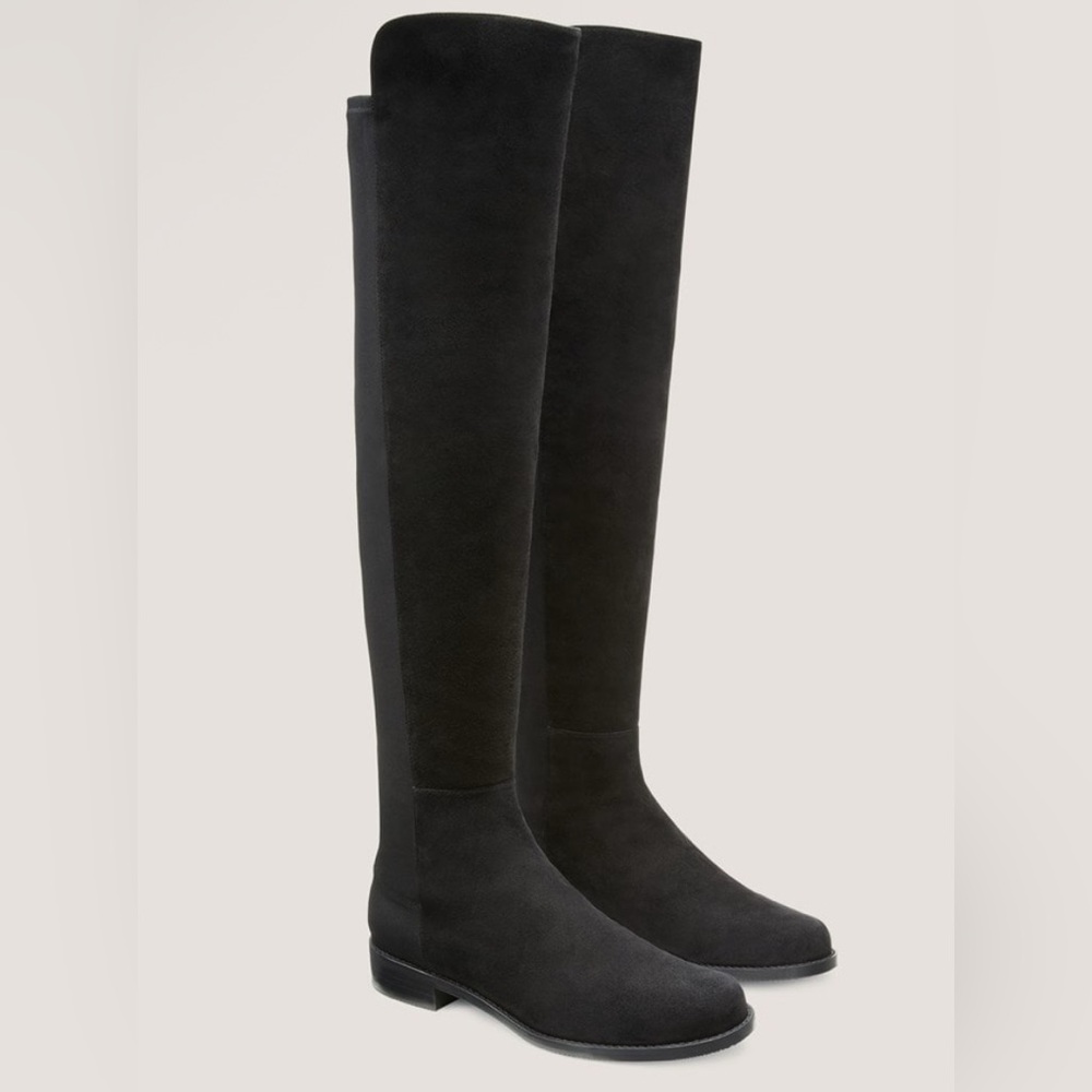 Stuart Weitzman 5050 Bold Over The Knee Boot Sz 4, 7.5,6.5,9,Suede Fabric $895
